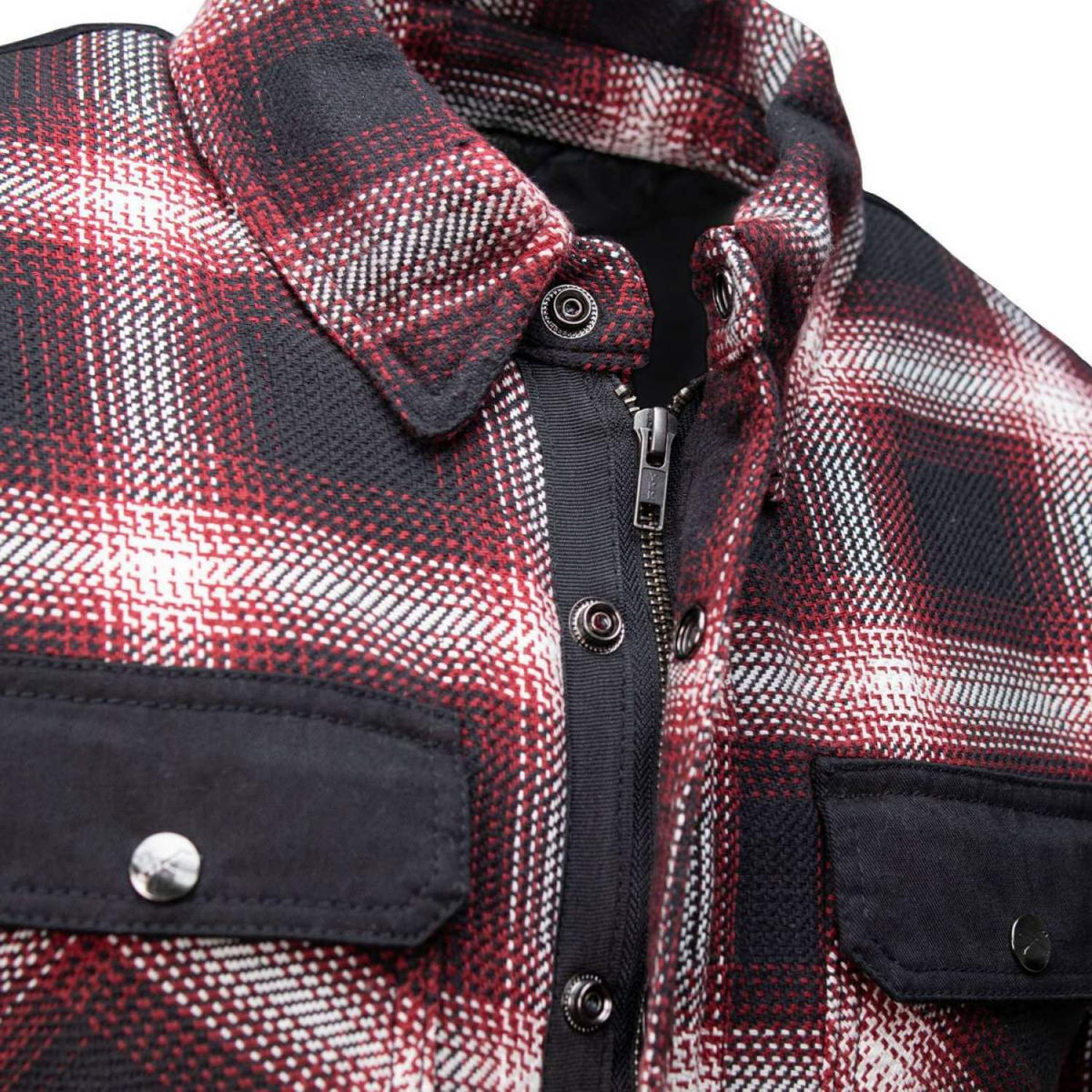 Milwaukee Leather Men’s Grim Stone Heavy Duty Plaid Mechanic Flannel Shirt Jacket - Warmed Lined - MPM1637
