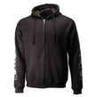MMCC Men’s Bare Bones Hoodie - Reflective Skull Graphics Front & Back, Full Zip, 100 % Cotton - MPM1680
