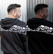 MMCC Men’s Bare Bones Hoodie - Reflective Skull Graphics Front & Back, Full Zip, 100 % Cotton - MPM1681