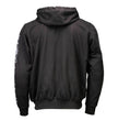 Milwaukee Leather Men's Bare Bones Black Reflective Skull CE Armored Riding Hoodie, Shoulder & Elbow Armor - MPM1797