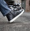 Milwaukee Leather MBM9114 Men's Black Waterproof Leather Street Riding Shoes with Shift Protection and Ankle Support