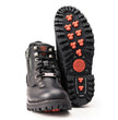 Milwaukee Leather MBL9335 Women's Premium Black Leather Low Cut Lace-Up Motorcycle Riding Boots w/ Zipper Closure