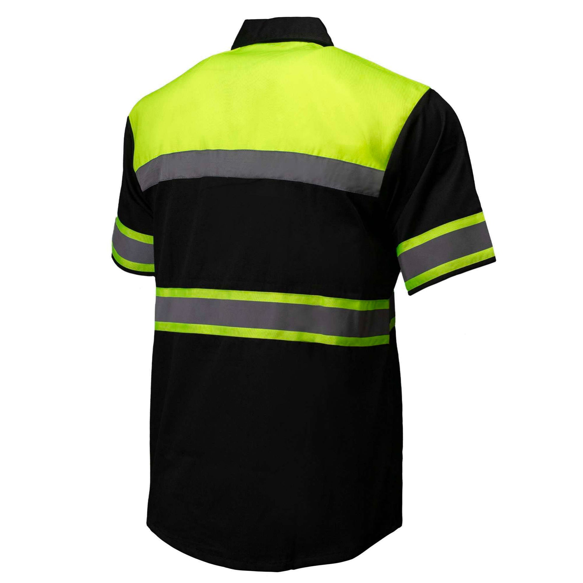 MMCC Men’s Safeway Green/Black Mechanic Rider Ready Shirt w/ Reflective Strip MDM11613