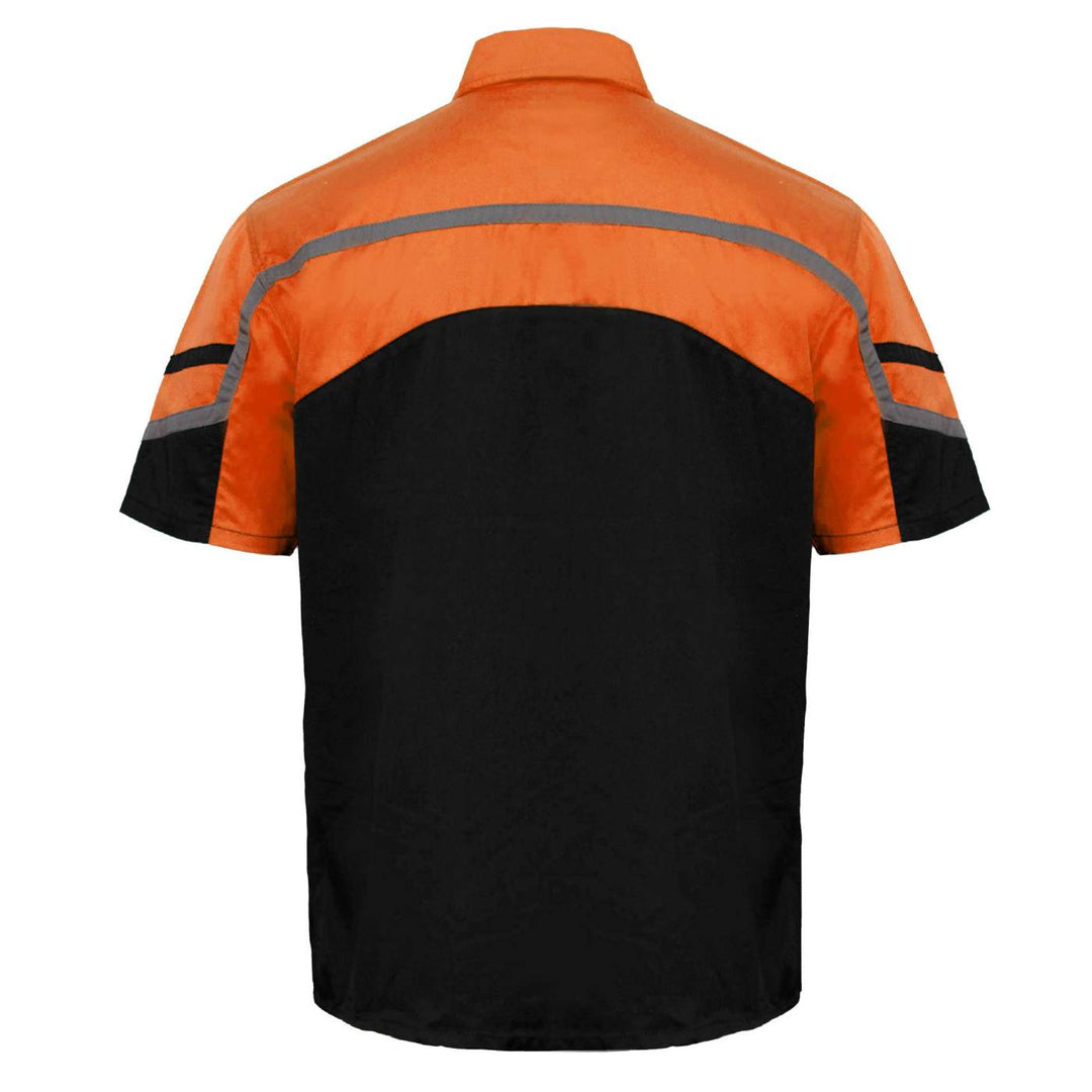 MMCC Men’s Torque Shift Reflective Mechanic Work Shirt - 50/50 Cotton Poly Blend - MDM11616