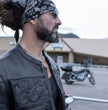 Milwaukee Leather MLM1500 Men's Crossover Black Leather Scooter Jacket with Reflective Skulls