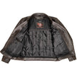 Milwaukee Motorcycle Clothing Co. Men's Unforgiven MC Style Vintage Brown Leather Jacket w/ Lapel Collar MMC10005