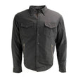 Milwaukee Leather Men’s Splitline Phantom 2-Tone CE Armored Protective Flannel - Kevlar® Reinforced - MPM1670