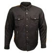Milwaukee Leather Men’s Splitline Molten 2-Tone CE Armored Protective Flannel - Kevlar® Reinforced - MPM1672