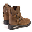 Milwaukee Leather MBL9306 Women's Premium Brown Leather Double Strap Motorcyle Riding Boots