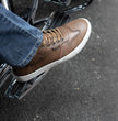 Milwaukee Leather MBM9154 Men's Cognac Leather High-Top Reinforced Street Riding Waterproof Shoes w/ Ankle Support