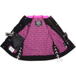 Milwaukee Leather MDL4051 Women's 'Skelly' Black with Pink Motorcycle Denim Vest w/ Skull Embroidery