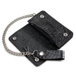 Milwaukee Leather Black Crocodile-Stamped Leather Biker Wallet, MLW7847