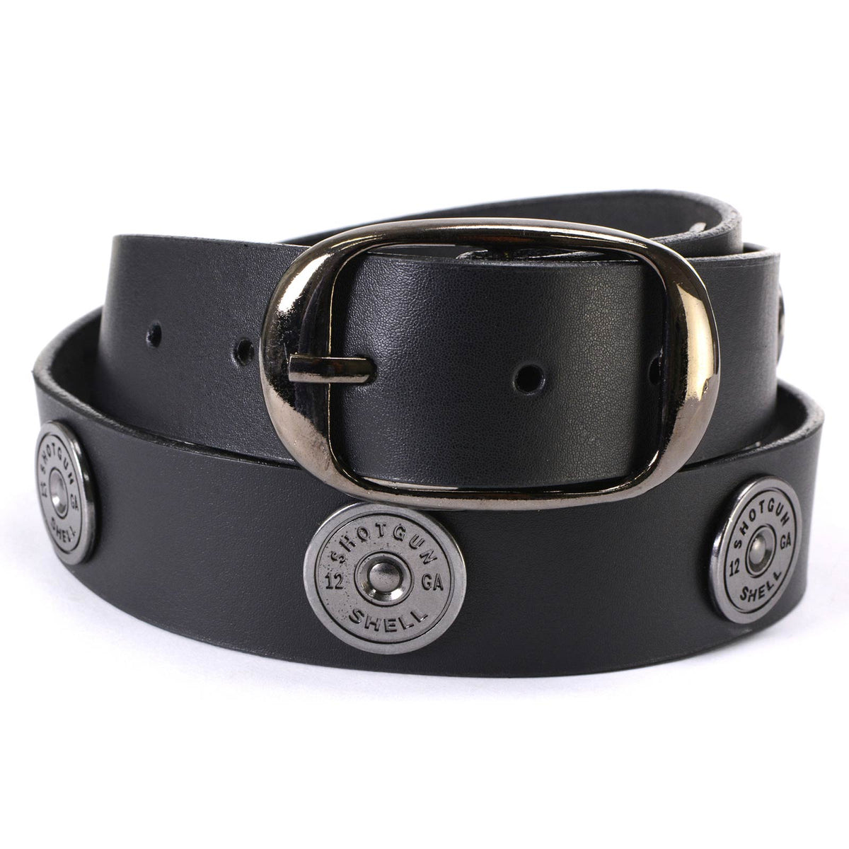 Milwaukee Leather Men's Black 12 Gauge Shell Leather Belt, MP7111