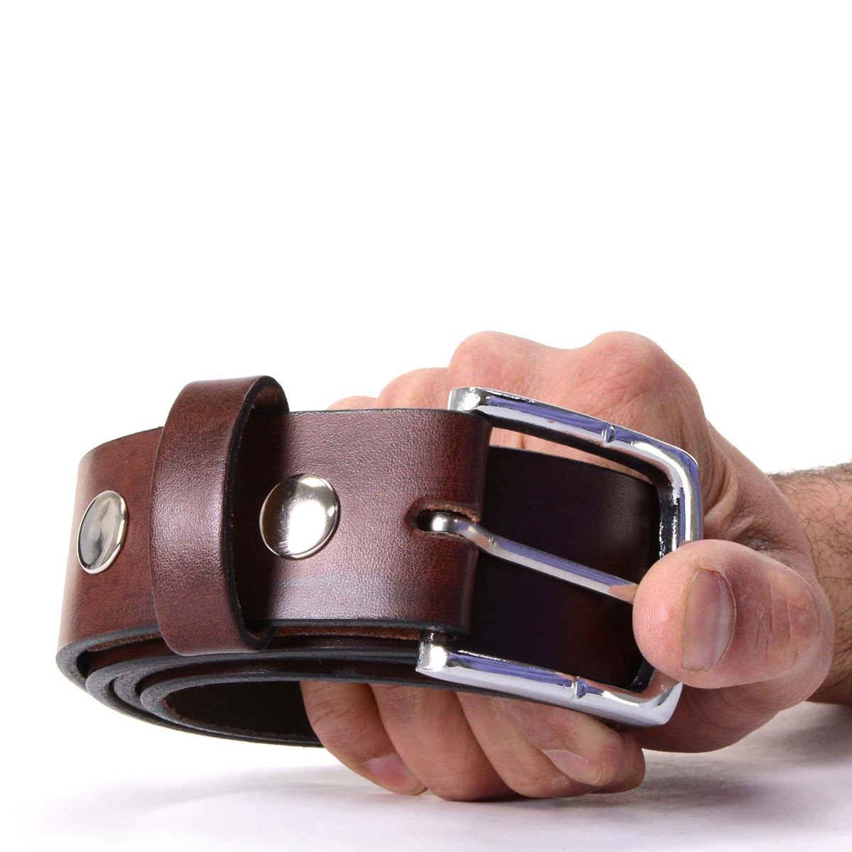 Milwaukee Leather Men's Brown Classic Leather Belt, MP7118