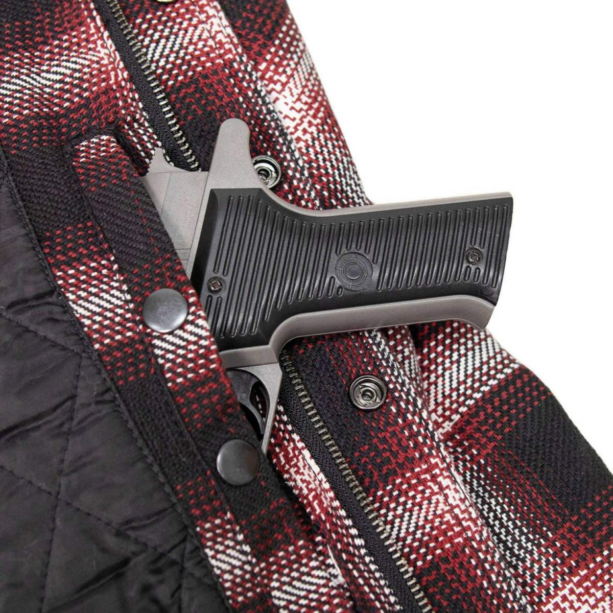 Milwaukee Leather Men’s Grim Stone Heavy Duty Plaid Mechanic Flannel Shirt Jacket - Warmed Lined - MPM1637
