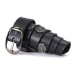 Milwaukee Leather Men's Black 12 Gauge Shell Leather Belt, MP7111