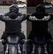 Milwaukee Leather Men's Bare Bones Black Reflective Skull CE Armored Riding Hoodie, Shoulder & Elbow Armor - MPM1798