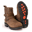 Milwaukee Leather MBL9306 Women's Premium Brown Leather Double Strap Motorcyle Riding Boots