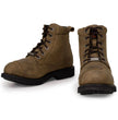 Milwaukee Leather MBL9323 Women's Premium Crazy Horse Vintage Brown Leather Lace-Up Motorcycle Riding Boots