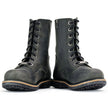 Milwaukee Leather MBM9065 Men's Antique Black Lace-Up High-Rise Boots