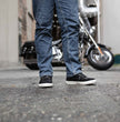 Milwaukee Leather MBM9151 Men's Black Suede and Leather Reinforced Street Riding Waterproof Shoes w/ Ankle Support