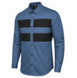 MMCC Men's Block Shift Long Sleeve Mechanic Shop Shirt - Microfiber Panel - MMC16155