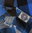 MMCC Men's 'Maverick' Reversible Flannel Shirt - 100% Cotton Snap Front Plaid w/ Chest and Hand Pockets - MNG11802