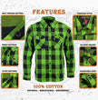 Milwaukee Leather Men’s Plaid Flannel Long Sleeve Shirt with Chest Pockets