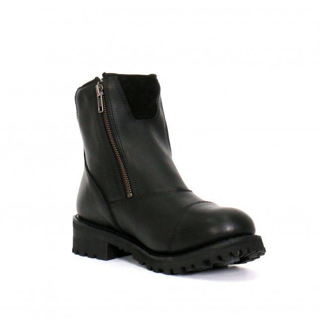 Hot Leathers Women's Double Trouble Black Zipper Boots, BTL1002