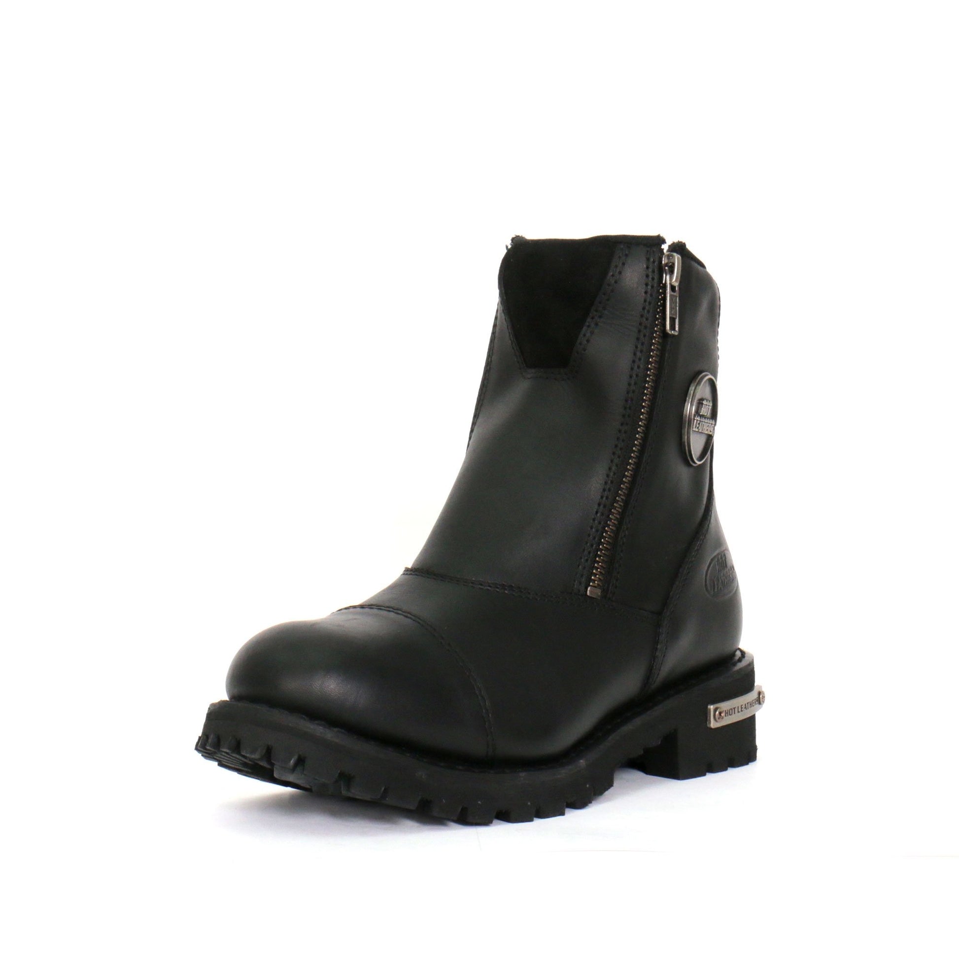 Hot Leathers Women's Double Trouble Black Zipper Boots, BTL1002