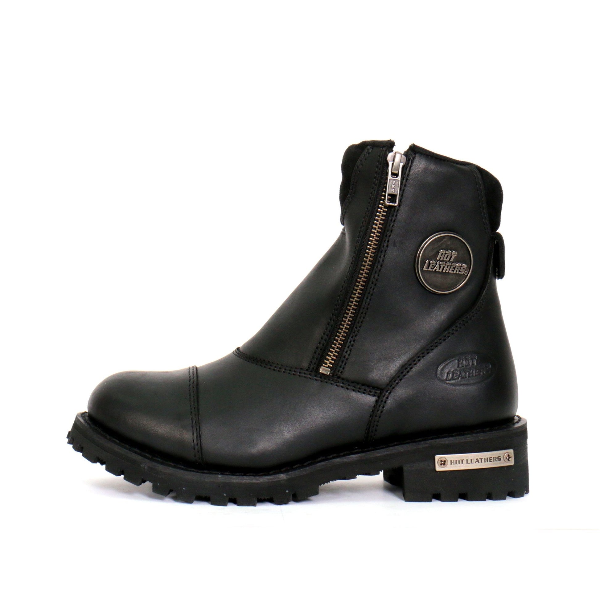 Hot Leathers Women's Double Trouble Black Zipper Boots, BTL1002