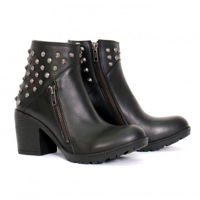 Hot Leathers Women's Black Diamond Black Zipper Boots, BTL1003