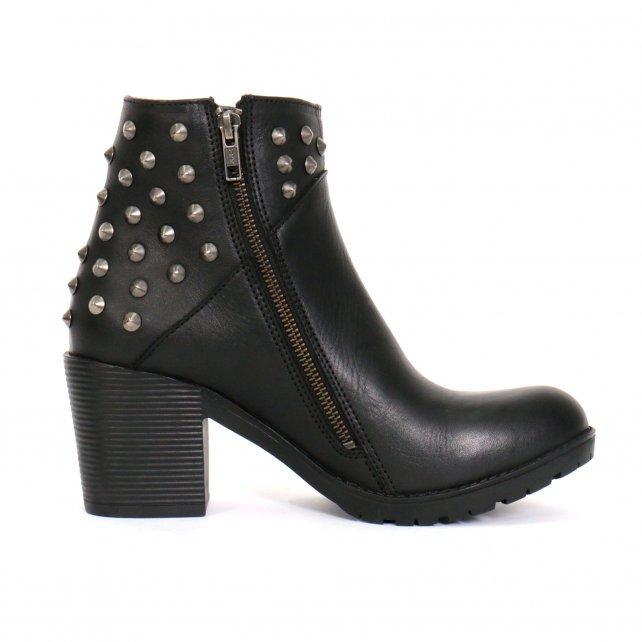 Hot Leathers Women's Black Diamond Black Zipper Boots, BTL1003