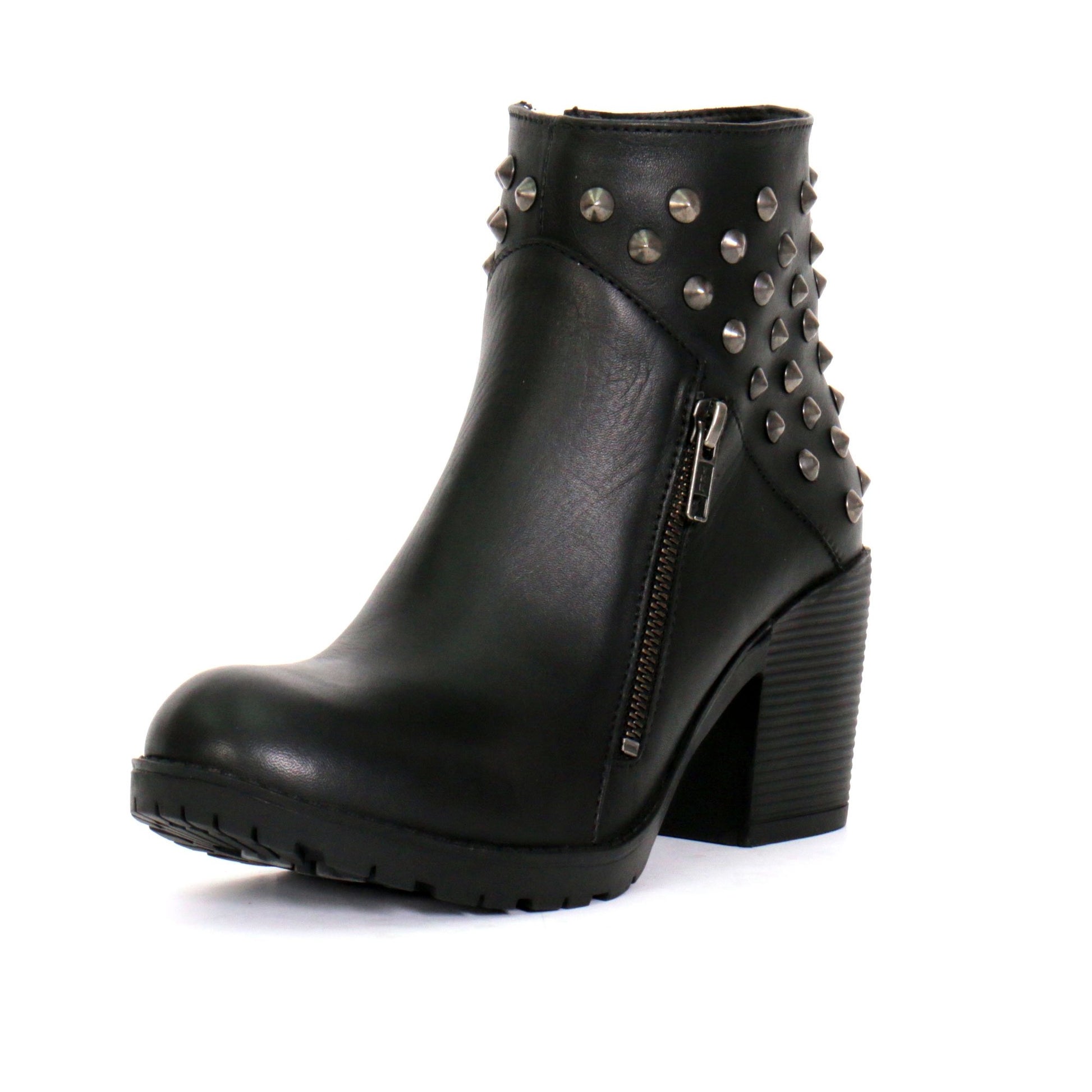 Hot Leathers Women's Black Diamond Black Zipper Boots, BTL1003