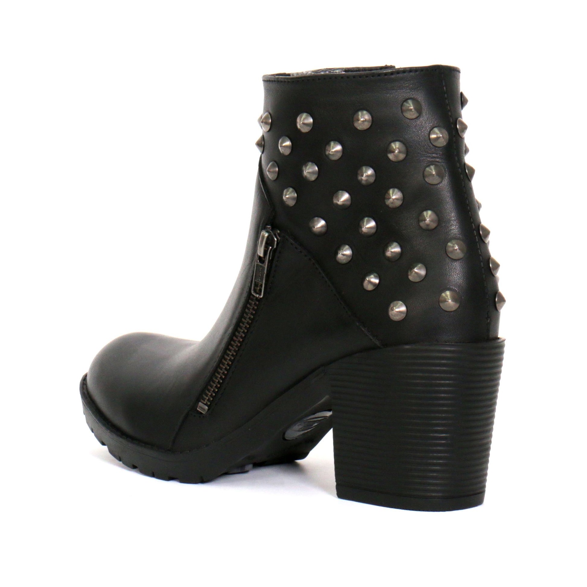 Hot Leathers Women's Black Diamond Black Zipper Boots, BTL1003
