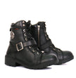 Hot Leathers Women's Road Siren Black Lace-Up Boots, BTL1004