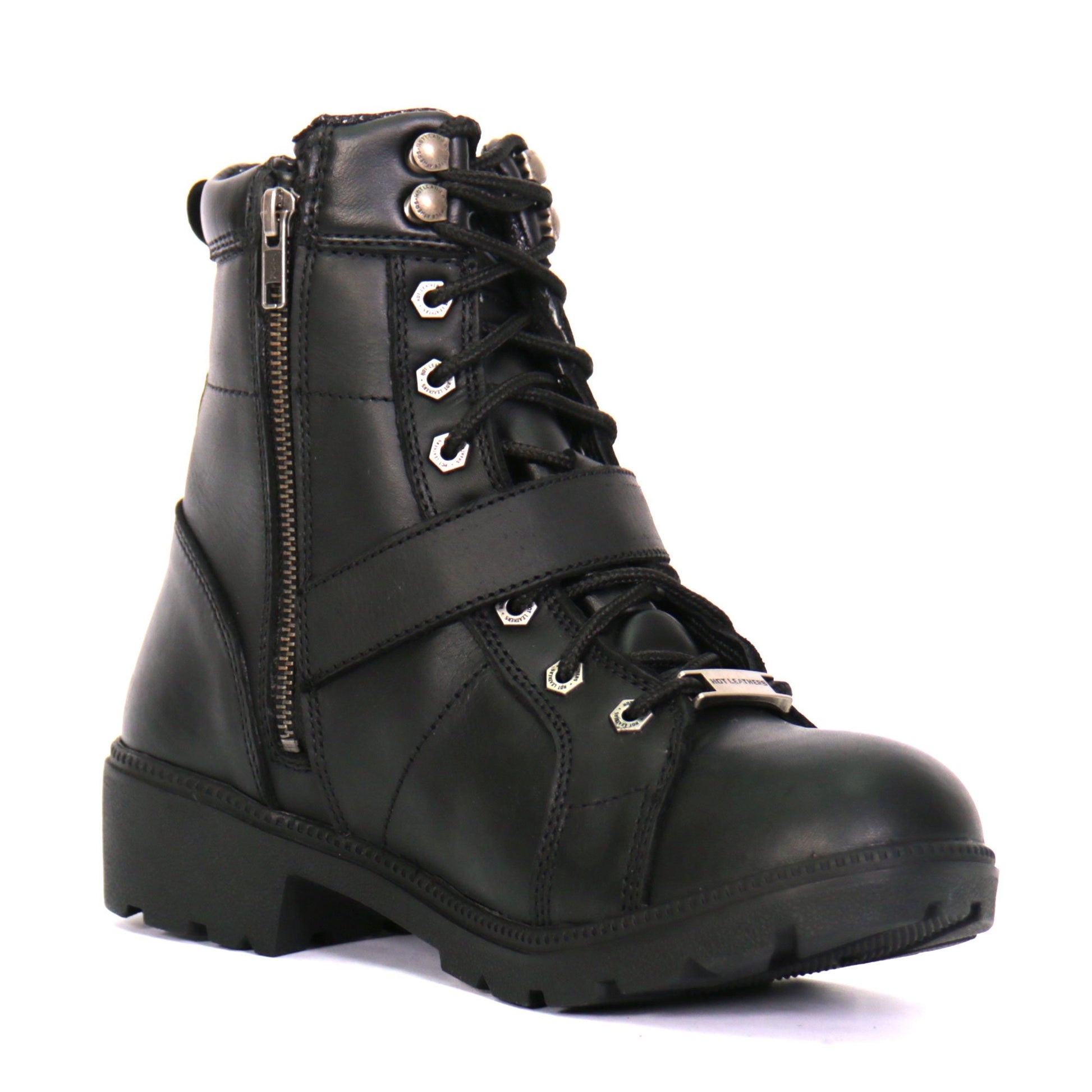 Hot Leathers Women's Road Siren Black Lace-Up Boots, BTL1004