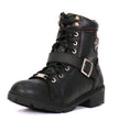 Hot Leathers Women's Road Siren Black Lace-Up Boots, BTL1004