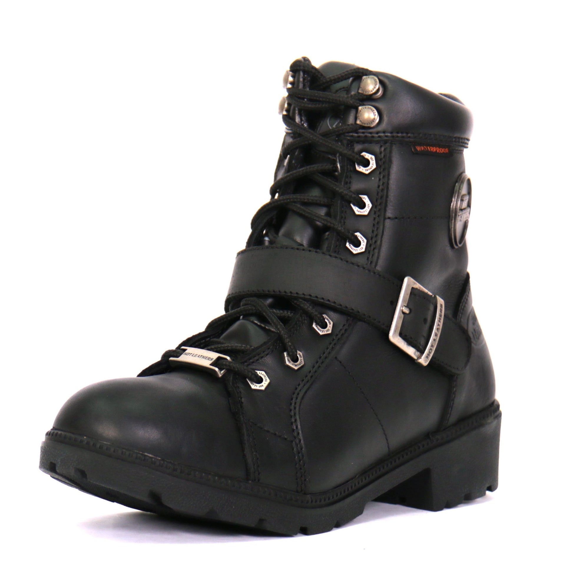 Hot Leathers Women's Road Siren Black Lace-Up Boots, BTL1004