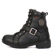 Hot Leathers Women's Road Siren Black Lace-Up Boots, BTL1004
