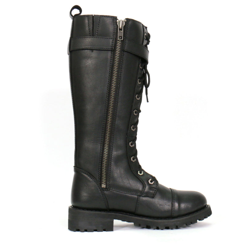Hot Leathers Women's Wild Rose Black Knee-High Boots, BTL1007