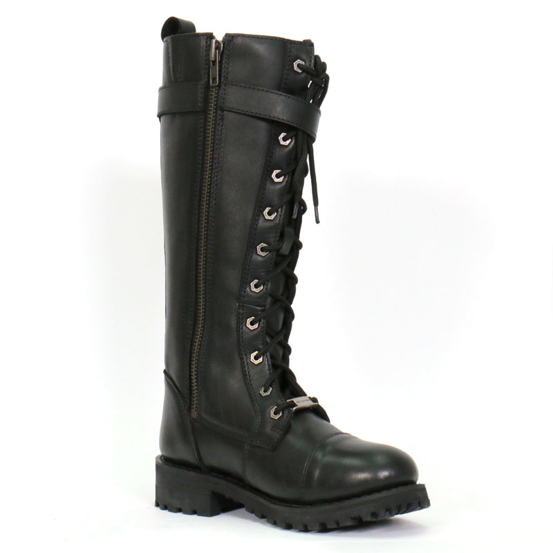 Hot Leathers Women's Wild Rose Black Knee-High Boots, BTL1007