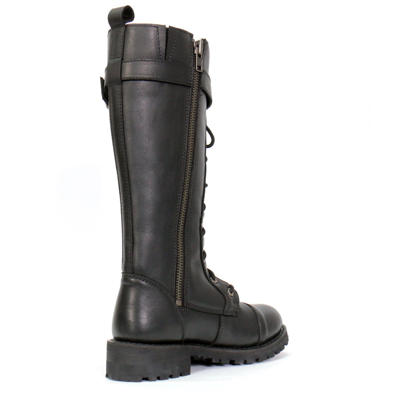 Hot Leathers Women's Wild Rose Black Knee-High Boots, BTL1007