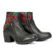 Hot Leathers Women's Thorned Rose Black Zipper Boots, BTL1008