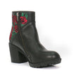 Hot Leathers Women's Thorned Rose Black Zipper Boots, BTL1008