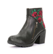 Hot Leathers Women's Thorned Rose Black Zipper Boots, BTL1008