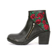 Hot Leathers Women's Thorned Rose Black Zipper Boots, BTL1008