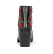 Hot Leathers Women's Thorned Rose Black Zipper Boots, BTL1008
