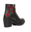 Hot Leathers Women's Thorned Rose Black Zipper Boots, BTL1008
