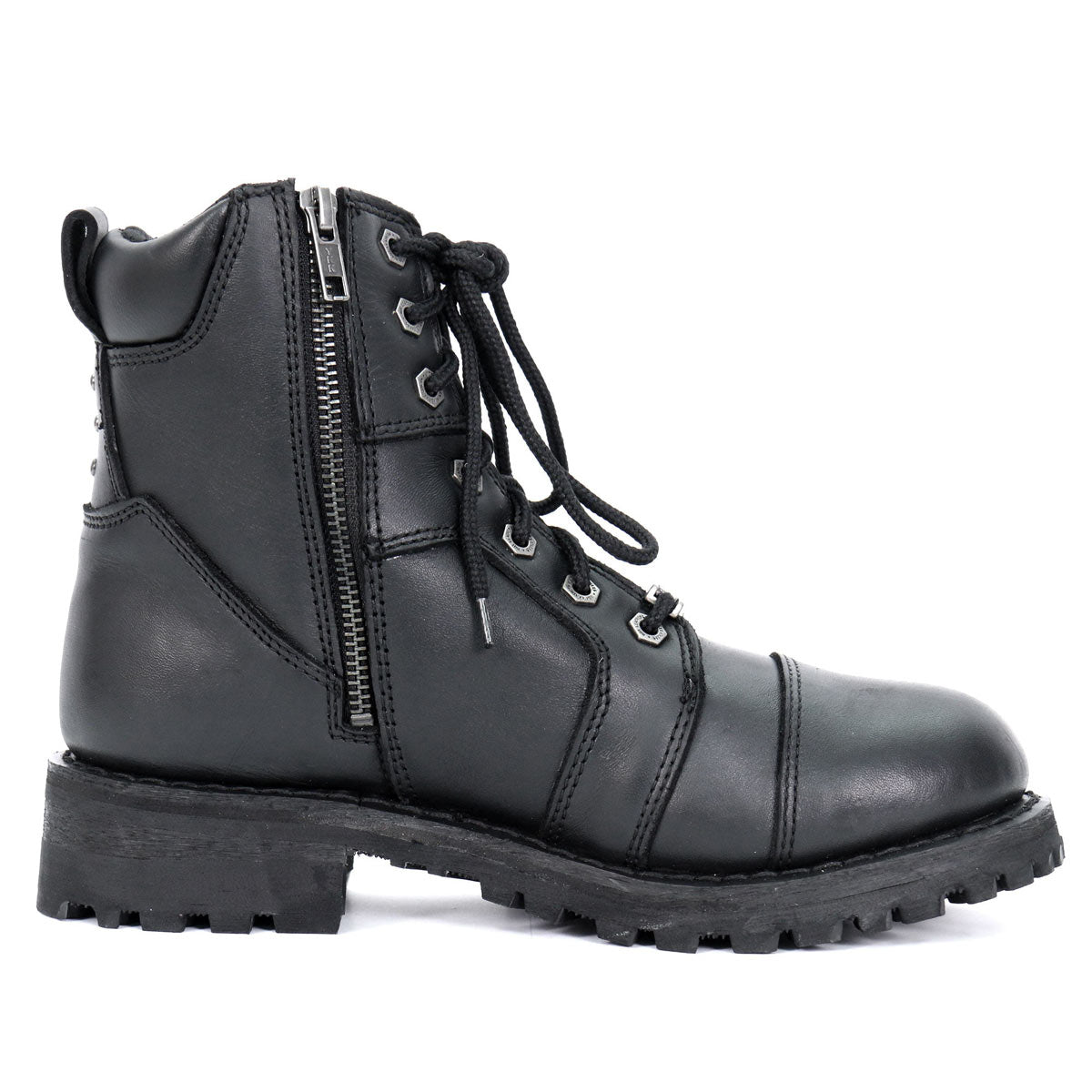 Hot Leathers Women's Studded Outlaw Black Logger Boots - BTL1010
